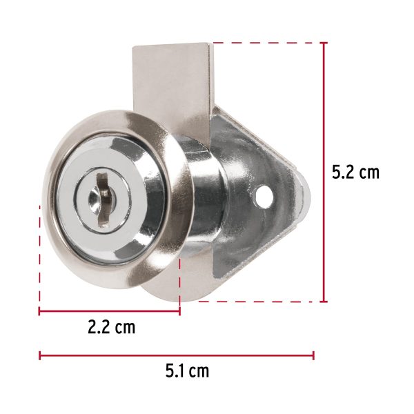 CERRADURA PARA MUEBLE MODELO 21 CROMO HERMEX BASIC - Imagen 2