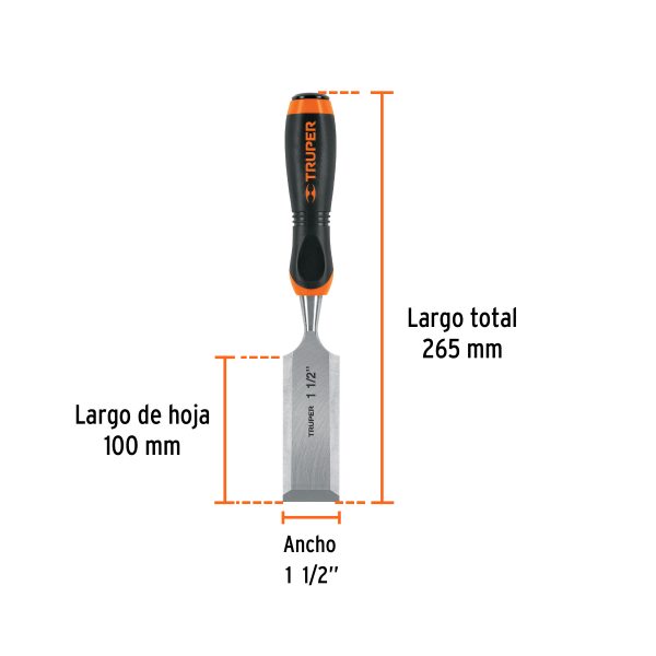 FORMON 1-1/2" MANGO COMFORT GRIP TRUPER - Imagen 2