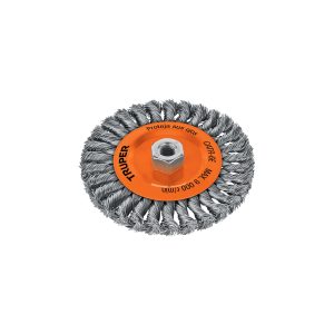 GRATA CIRCULAR 6" ALAMBRE TRENZADO EJE 5/8"-11 TRUPER