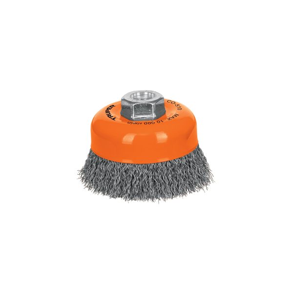 GRATA COPA 4" ALAMBRE ONDULADO FINO EJE 5/8"-11 TRUPER