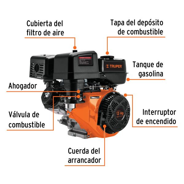 MOTOR A GASOLINA 13 HP TRUPER - Imagen 2