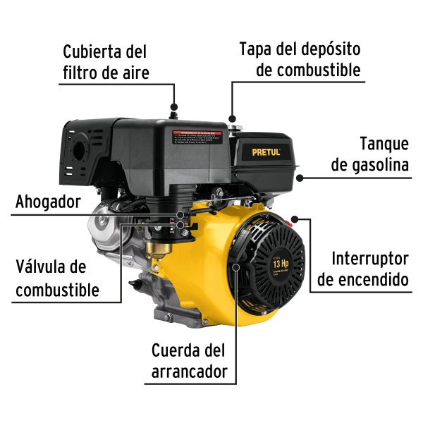 MOTOR A GASOLINA 13 HP PRETUL - Imagen 2