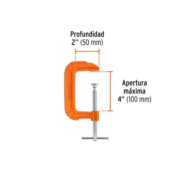 PRENSA 4″ DE HIERRO DUCTIL PARA CARPINTERIA TRUPER - Imagen 2