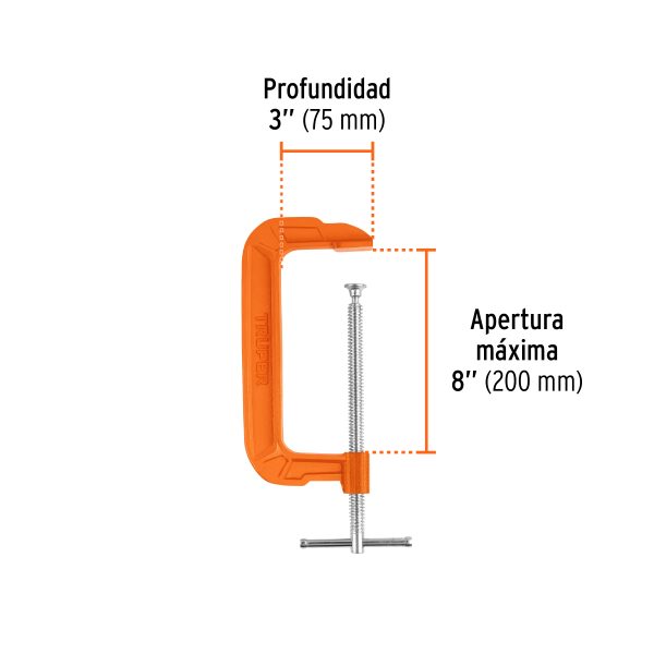 PRENSA 8″ DE HIERRO DUCTIL PARA CARPINTERIA TRUPER - Imagen 2