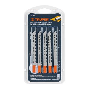 BLISTER CON 5 SEGUETAS 8 DPP ZANCO "U" CORTE RECTO MADERA TRUPER
