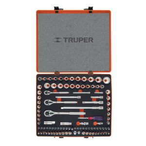 JUEGO 103 HERRAMIENTAS 1/4", 3/8" Y 1/2" STD Y MM PARA MECANICO TRUPER