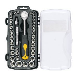 JUEGO DE 39 HERRAMIENTAS 1/4" Y 3/8" PARA MECANICO PRETUL