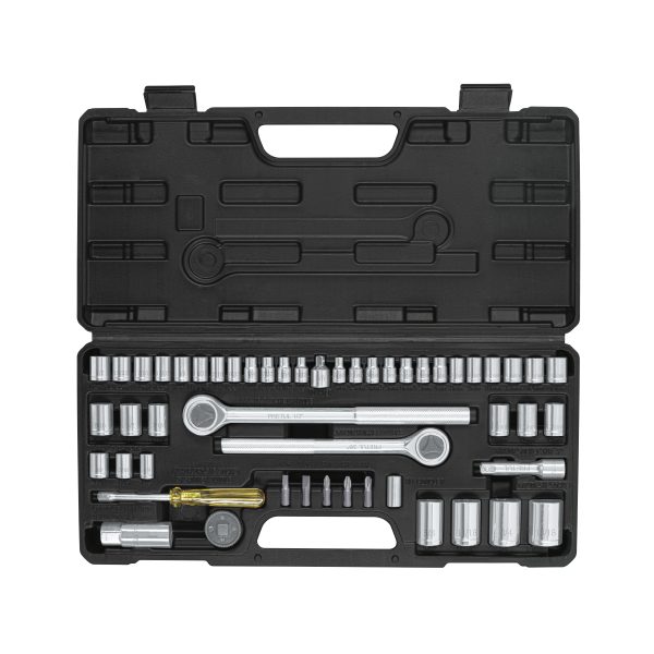 JUEGO DE 51 HERRAMIENTAS 1/4", 3/8" Y 1/2" PARA MECANICO PRETUL