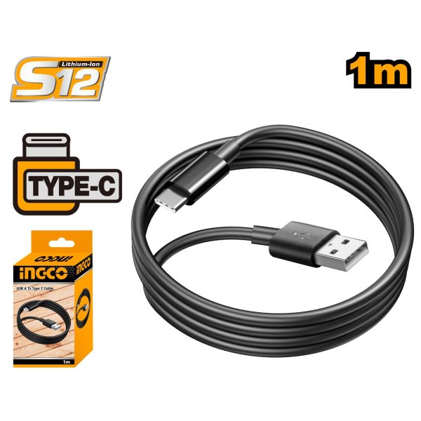 CABLE PARA CARGADOR 5V TIPO C 1 M INGCO