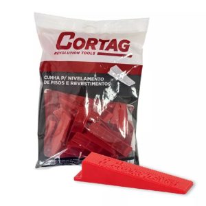 CUÑA PARA NIVELACION DE BALDOSA ROJO X 50 UNDS CORTAG
