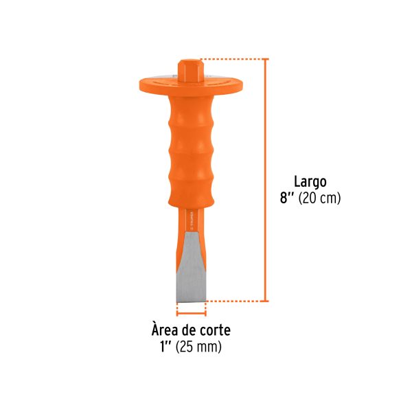 CINCEL DE CORTE FRIO 1 X 8" CON GRIP TRUPER - Imagen 3