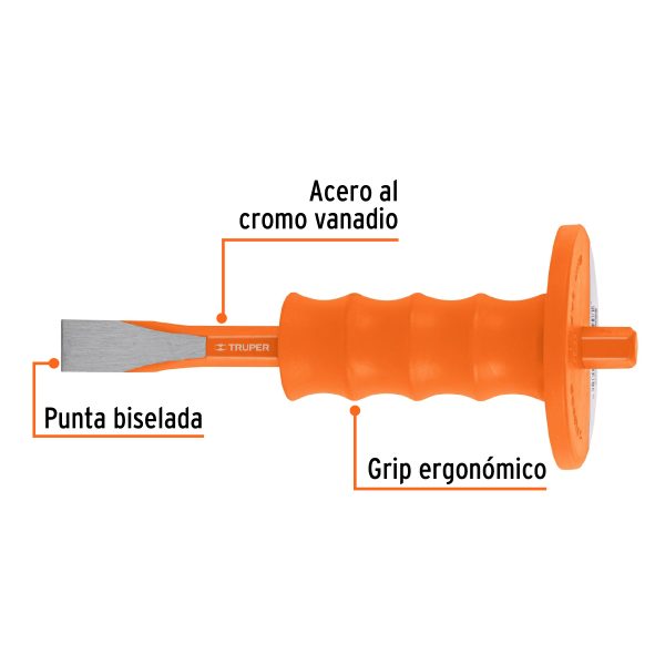 CINCEL DE CORTE FRIO 3/4 X 8" CON GRIP TRUPER - Imagen 2