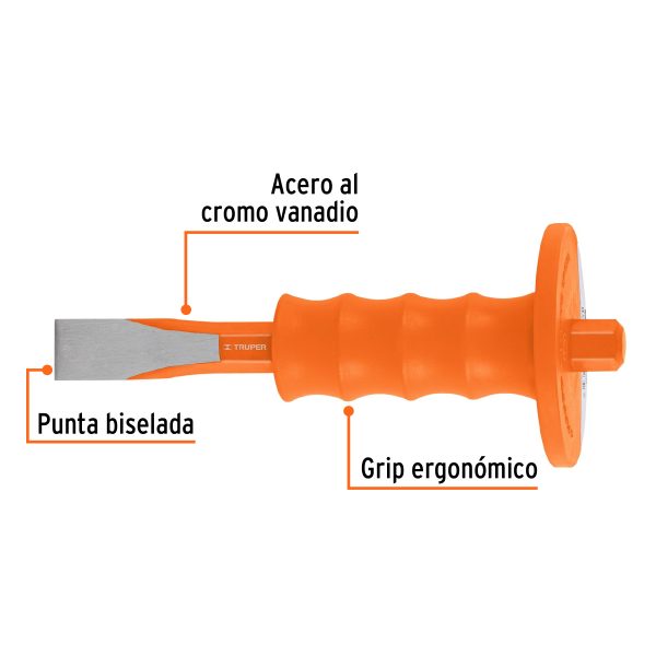 CINCEL DE CORTE FRIO 7/8 X 8" CON GRIP TRUPER - Imagen 2