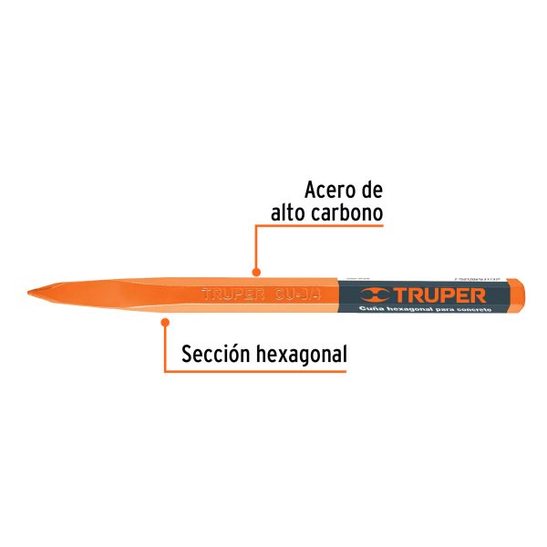 CUÑA PARA CONCRETO DE 3/4" TRUPER - Imagen 2