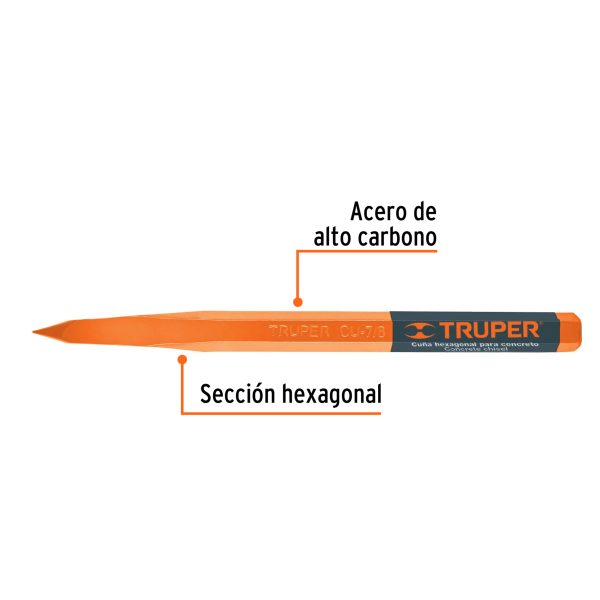 CUÑA PARA CONCRETO DE 7/8" TRUPER - Imagen 2