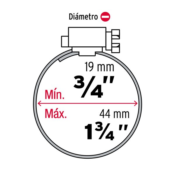BOLSA CON 10 ABRAZADERAS SIN FIN REFORZADAS #20, 3/4"-1-3/4" FIERO - Imagen 2