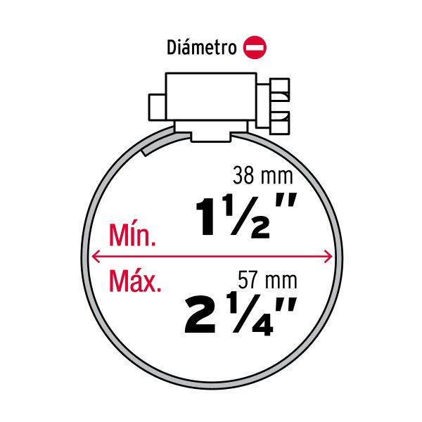 BOLSA CON 10 ABRAZADERAS SIN FIN REFORZADAS #28, 1-1/2"-2-1/4" FIERO - Imagen 2