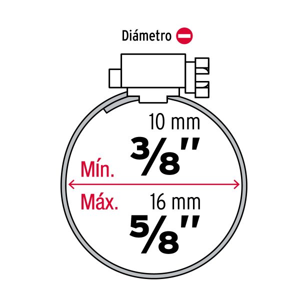 BOLSA CON 10 ABRAZADERAS SIN FIN REFORZADAS #4, 3/8"-5/8" FIERO - Imagen 2