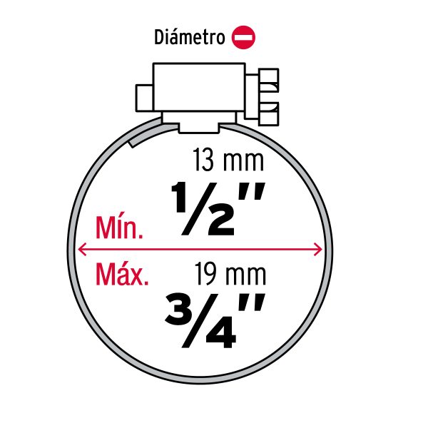 BOLSA CON 10 ABRAZADERAS SIN FIN REFORZADAS #6, 1/2"-3/4" FIERO - Imagen 2