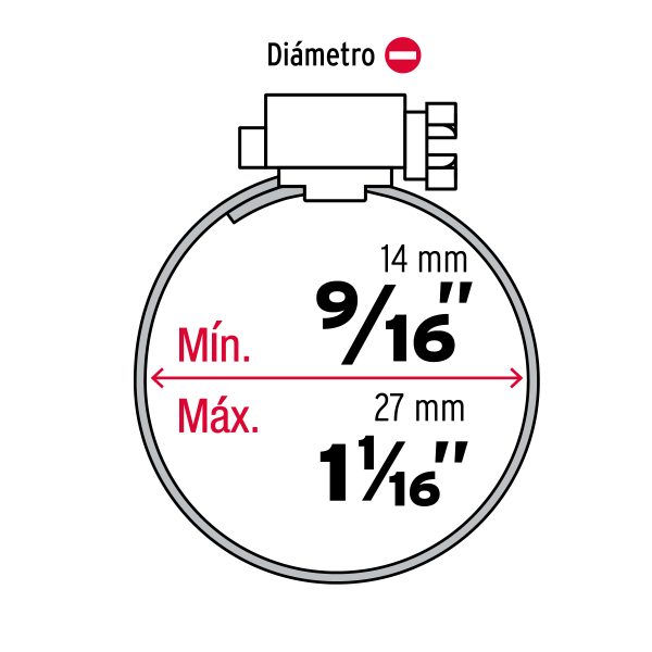 BOLSA CON 10 ABRAZADERAS SIN FIN REFORZADAS #7, 9/16"-1-1/16" FIERO - Imagen 2