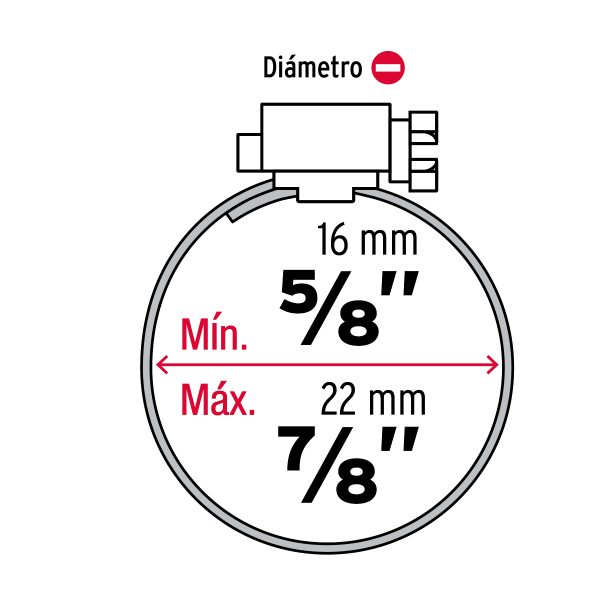 BOLSA CON 10 ABRAZADERAS SIN FIN REFORZADAS #8, 5/8"-7/8" FIERO - Imagen 2