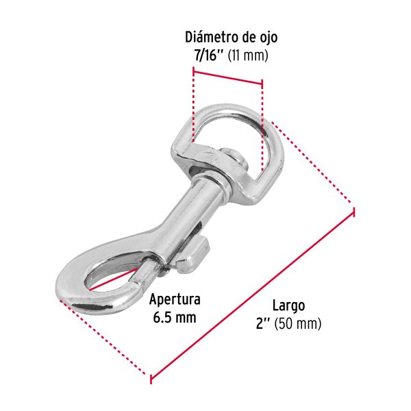BANDOLA DE ZINC DE 7/16" GIRATORIA FIERO - Imagen 2
