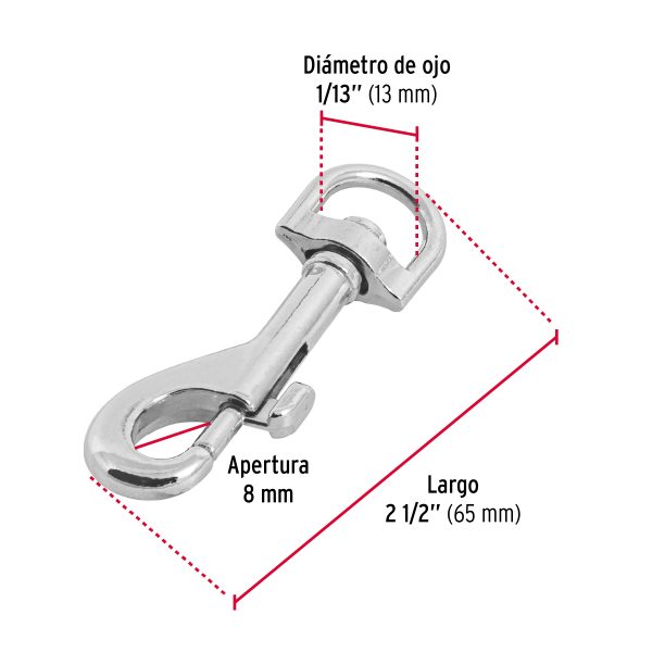 BANDOLA DE ZINC DE 1/2" GIRATORIA FIERO - Imagen 2
