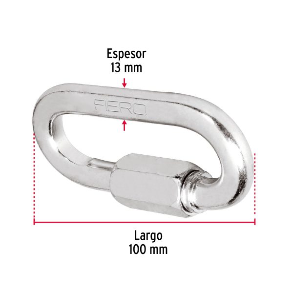 BANDOLA DE ACERO DE 1/2" CON SEGURO FIERO - Imagen 2