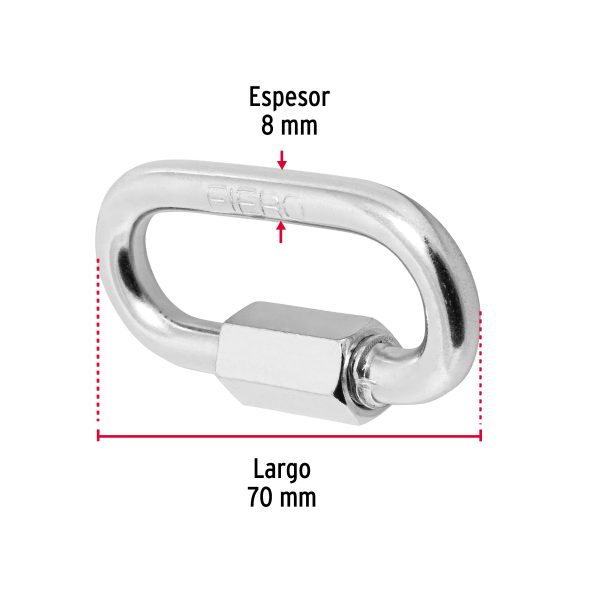 BANDOLA DE ACERO DE 5/16" CON SEGURO FIERO - Imagen 2