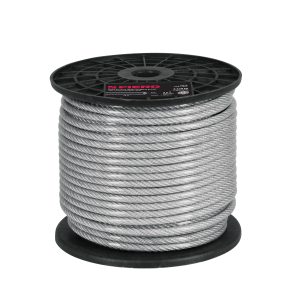 CABLE RIGIDO 1/16" ACERO 7 X 7 RECUBIERTO PVC X 75 M FIERO