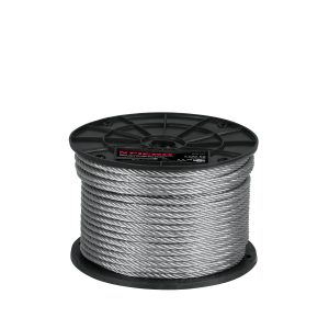 CABLE FLEXIBLE 1/4" DE ACERO 7 X 19 HILOS X 75 M FIERO