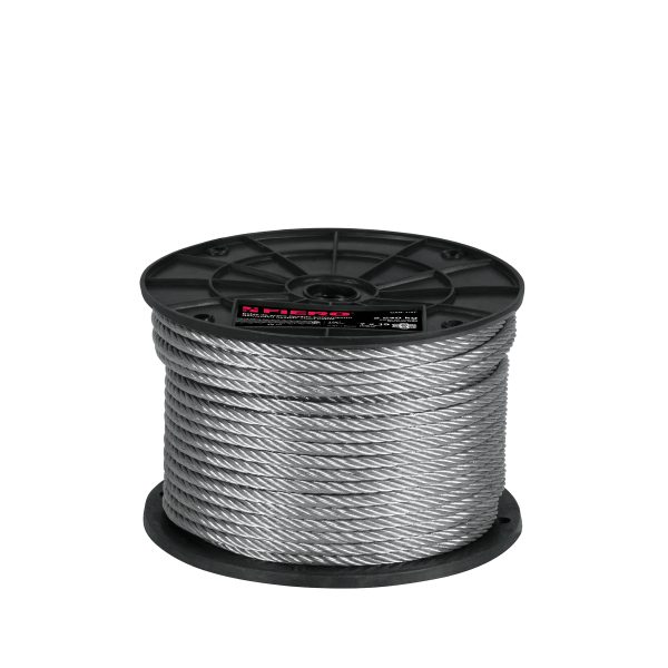 CABLE FLEXIBLE 1/4" DE ACERO 7 X 19 HILOS X 75 M FIERO