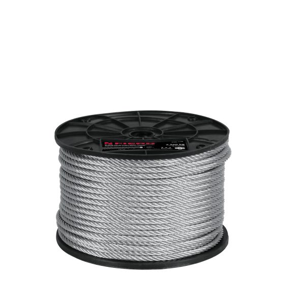 CABLE RIGIDO 1/4" DE ACERO 7 X 7 HILOS X 75 M FIERO