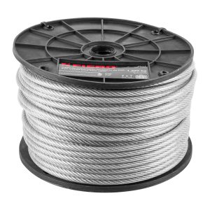 CABLE RIGIDO 3/16" ACERO 7 X 7 RECUBIERTO PVC X 75 M FIERO