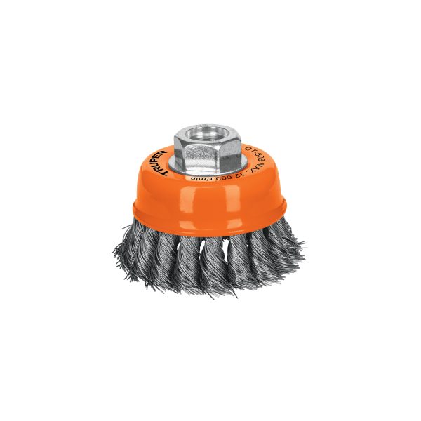 GRATA COPA 3" ALAMBRE TRENZADO FINO EJE 5/8"-11 TRUPER