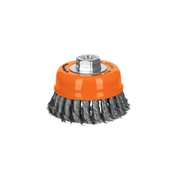GRATA COPA 4" ALAMBRE TRENZADO FINO EJE 5/8"-11 TRUPER
