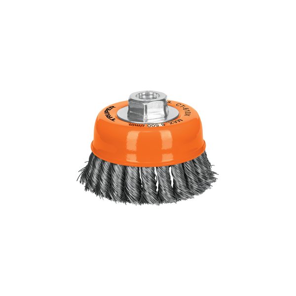 GRATA COPA 4" ALAMBRE TRENZADO GRUESO EJE 5/8"-11 TRUPER