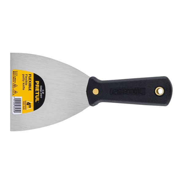 ESPATULA FLEXIBLE 4" CON MANGO DE PLASTICO PRETUL