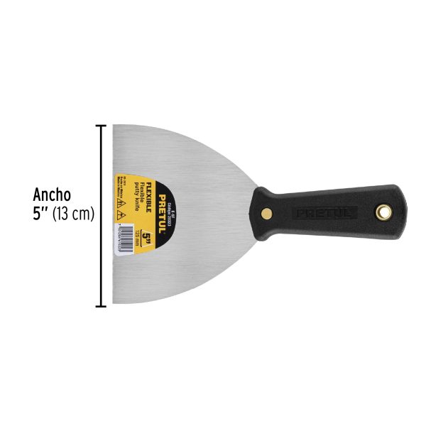 ESPATULA FLEXIBLE 5" CON MANGO DE PLASTICO PRETUL - Imagen 2