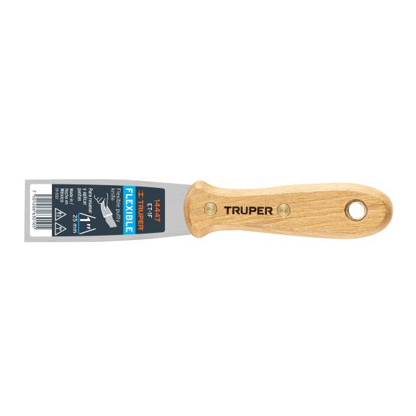 ESPATULA FLEXIBLE 1" CON MANGO DE MADERA TRUPER