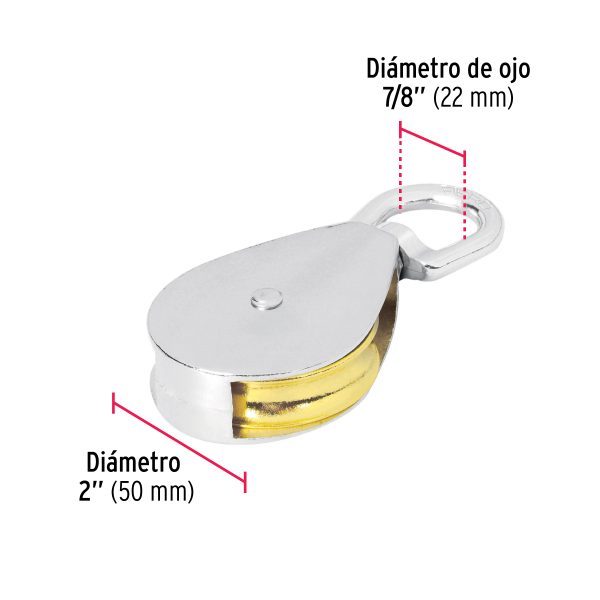GARRUCHA METALICA PARA NORIA DE 2" FIERO - Imagen 2
