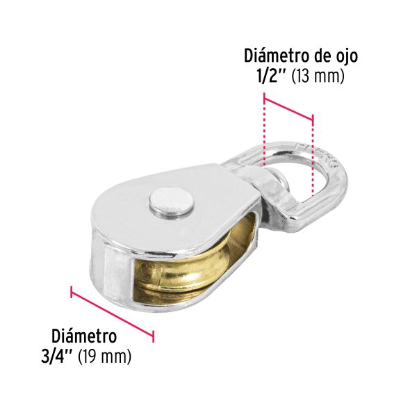 GARRUCHA METALICA PARA NORIA DE 3/4" FIERO - Imagen 2