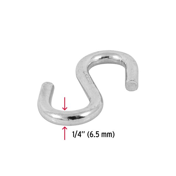 GANCHO "S" DE 1/4" DE ACERO PARA CABLE FIERO - Imagen 2