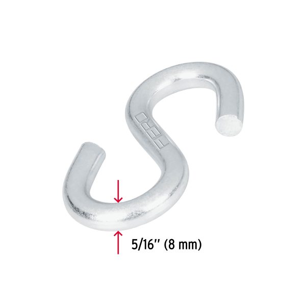 GANCHO "S" DE 5/16" DE ACERO PARA CABLE FIERO - Imagen 2