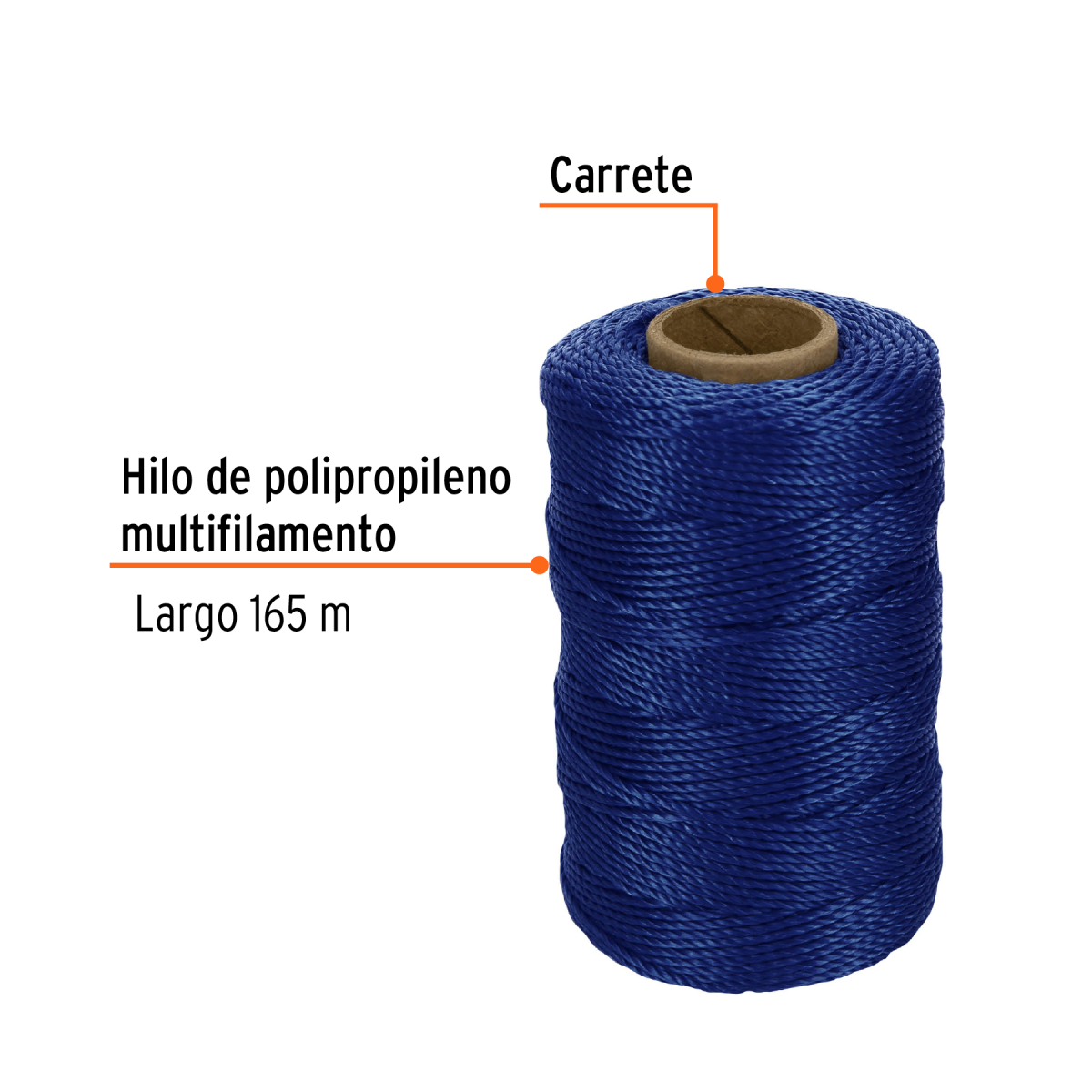 CARRETE CON 165 M DE HILO PARA ALBAÑIL AZUL TRUPER - Imagen 2