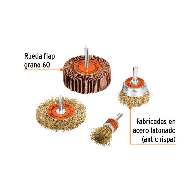 JUEGO DE 4 CARDAS PARA TALADRO TRUPER - Imagen 2