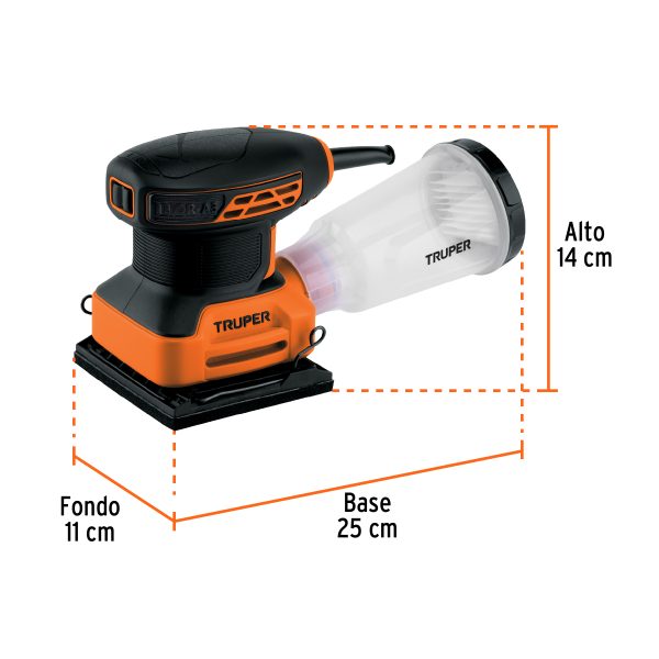 LIJADORA ORBITAL 1/4 HOJA 240 W TRUPER PRO - Imagen 3