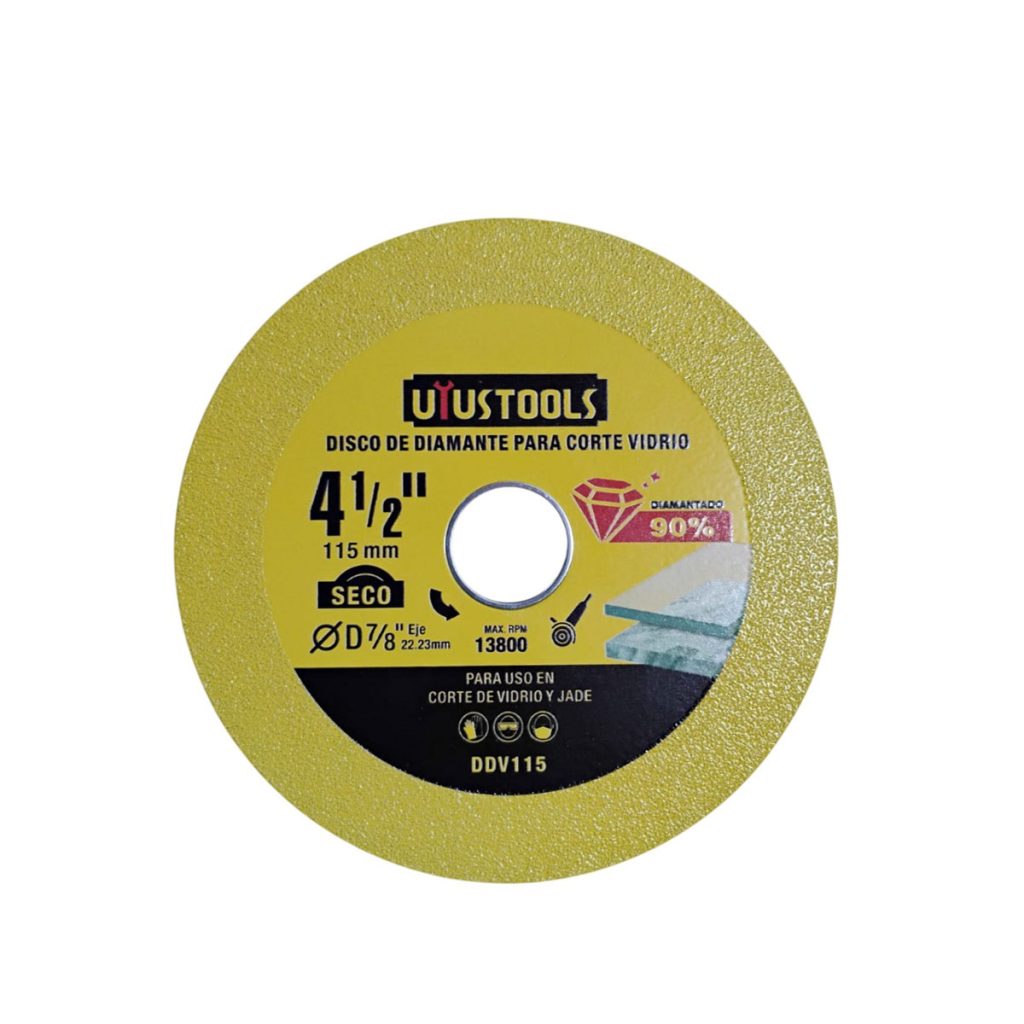DISCO DIAMANTADO DE 4-1/2" (115 MM) PARA CORTE DE VIDRIO UYUSTOOLS