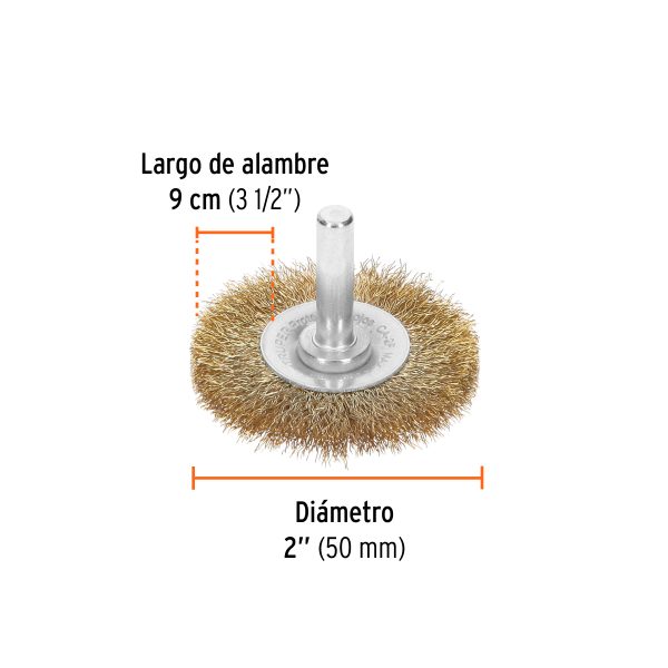 GRATA CIRCULAR 2″ ALAMBRE FINO PARA TALADRO TRUPER - Imagen 2