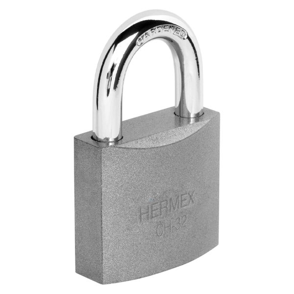 CANDADO DE HIERRO 32 MM GANCHO CORTO EN CAJA HERMEX